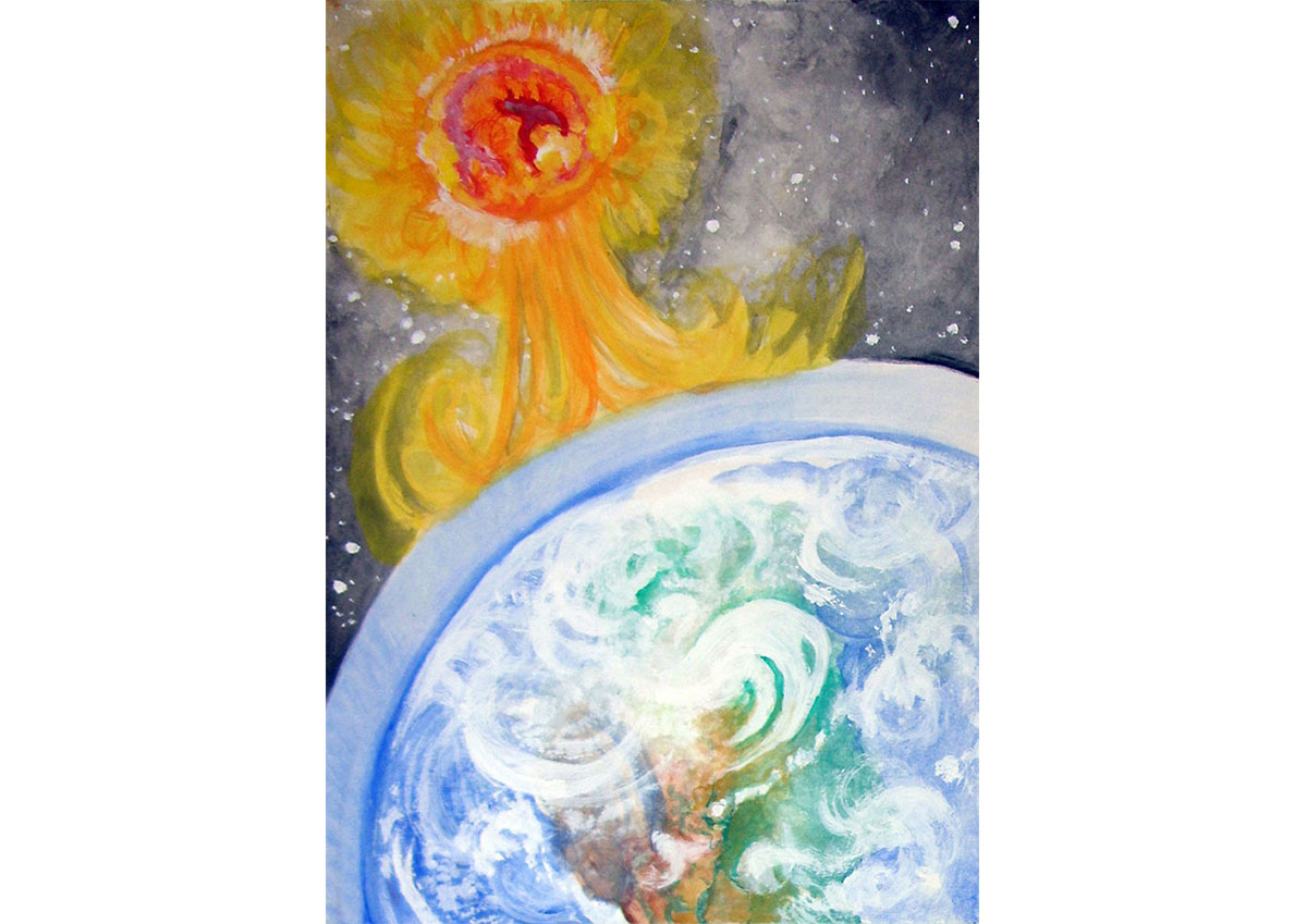 Ozonschicht - Wasserfarbe